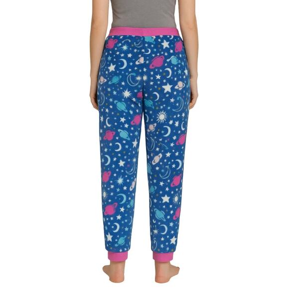 Bobbie Brooks Womens Pajama Pants XL Soft Fleece Lounge Sleepwear Stars Planets - Picture 9 of 10